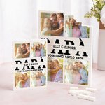 Puzzle di mattoncini personalizzabile con 4 foto, nome e testo -  Regalo per occasioni speciali o festa del papà
