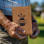 Personalised Golf-Themed Monogram PU Leather Golf Scorecard Holder Daily Training Game Day  Golf Club Gift for Golf Players Coaches