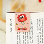 Personalisierte Cartoon Geburt Blume Schmetterling Magnetische PU Leder Lesezeichen Clip mit Namen Geburtstag zurück zu Schule Geschenk für Kinder Frauen
