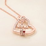 Collier personnalisé avec nom et pierres de naissance 1 à 8  au choix - Cadeau de la fête des Mères pour maman grand-mère