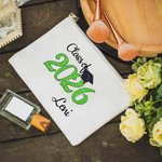 Gepersonaliseerde Bachelor Cap Naam Make-up tas Klasse van 2026 afstuderen Gift