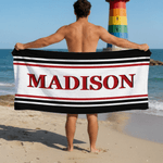 Personalisierte Shadow Stripe Name Quick-Dry Oversized Strand Handtuch Strand Pool Party Geburtstag Geschenk für Kinder Freunde