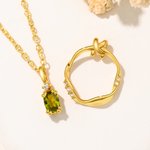 Personlig Mobius Strip Birthstone halskjede med inngravert navn Utsøkt smykkefestival Morsdag Bursdagsgave til kvinner Mamma