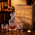 Personalized First Dad Now Grandpa Whiskey Decanter with Names Bar Accessory Birthday Father's Day Gift for Whiskey Lovers