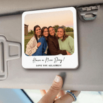 Personalized Photo Wooden Car Visor Clip with Text Car Accessories Birthday Anniversary Gift for Mom Dad Couples