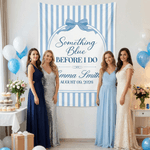 Personalisierte etwas blau, bevor ich tun Streifen Hintergrund mit Namen und Datum bedeutungsvoll Singles Party Geschenk für Braut Schwester Freundin