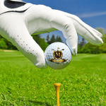 Personalised Golden Badge Golf Ball with Name and Initial Golfer Accessories Training Competition Birthday Gift for Golf Player Lover