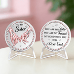 Personalised Diamond Hand in Hand Design Coin with Names and Display Stand Birthday Anniversary Gift for Besties Sisters