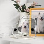 Henkilökohtainen Koira Kissa Tassu Lemmikki Photo Kirkas akryyli plaketti nimi ja aika Home Decor Memorial Pet Loss sympatia lahja lemmikkieläinten omistajille