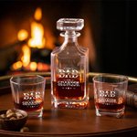 Personalized First Dad Now Grandpa Whiskey Decanter with Names Bar Accessory Birthday Father's Day Gift for Whiskey Lovers