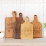 Personalized Engraved Floral Wooden Reversible Cutting Board with Name and Grip Ship from USA Housewarming Birthday Gift for Mom Family