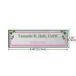 Personalised AKA Pink & Green Ivy Sign Text Acrylic Desk Plaque with Stand Graduation Birthday Sorority Gift for Members  Graduates Sisters