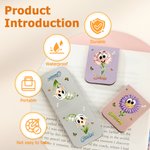 Personalisierte Cartoon Geburt Blume Schmetterling Magnetische PU Leder Lesezeichen Clip mit Namen Geburtstag zurück zu Schule Geschenk für Kinder Frauen
