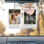 Personalized Photo Lightweight Car Air Freshener Ornament with Text Car Room Use Anniversary Gift for Couples Parents