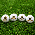 Personalised Golden Badge Golf Ball with Name and Initial Golfer Accessories Training Competition Birthday Gift for Golf Player Lover