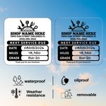 Personalised Multicolor Oil Change Windshield Stickers with Car Business Name  Clear Next Service Due Labels Daily Gift for Car Business Customer