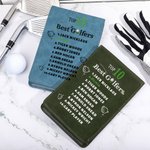 Personalized Top 10 Best Golfers Golf Scorecard Holder Yardage Book Cover with Name and Pencil Loop Birthday Sports Gift for Coach Golf Players
