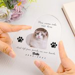 Henkilökohtainen Koira Kissa Tassu Lemmikki Photo Kirkas akryyli plaketti nimi ja aika Home Decor Memorial Pet Loss sympatia lahja lemmikkieläinten omistajille