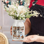 Jarrón de Cerámica Personalizado con Foto Collage de Mamá con Apodo y Texto Decoración del Hogar Regalo del Día de la Madre para Mamá Abuela