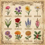 Personalisierte Karo-Tragetasche mit Geburtsblume und Namen | im Vintag-Stil | Reisetasche | Plaid-Tote-Bag | Muttertag Geburtstag Geschenk für Frauen