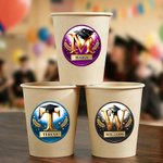 Gorra de Graduación Personalizada Pegatinas Impermeables Iniciales con Nombre Etiqueta de Favor Celebración Fiesta de Graduación Decoración para Graduados