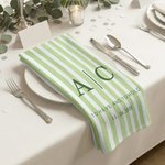 Serviette gaufrée rayée multicolore personnalisée avec texte initial et date Mariage Cadeau de douche de mariage pour elle