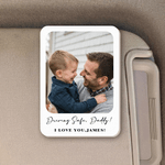 Personalized Photo Wooden Car Visor Clip with Text Car Accessories Birthday Anniversary Gift for Mom Dad Couples