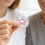 Personlig diamant hånd i hånd-designmynt med navn og displaystativ Bursdagsjubileumsgave til bestevenner søstre