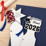 Personalisierte Graduation Cap Star Cake Geldhalter mit Namen und Text 50holes Graduation Geschenk für Klasse von 2026 Absolventen