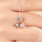 Personalisierte 1-4 Katze Hund Birthstones Halskette zierlichen Schmuck Geburtstag Jahrestag Geschenk für Frauen Tierliebhaber