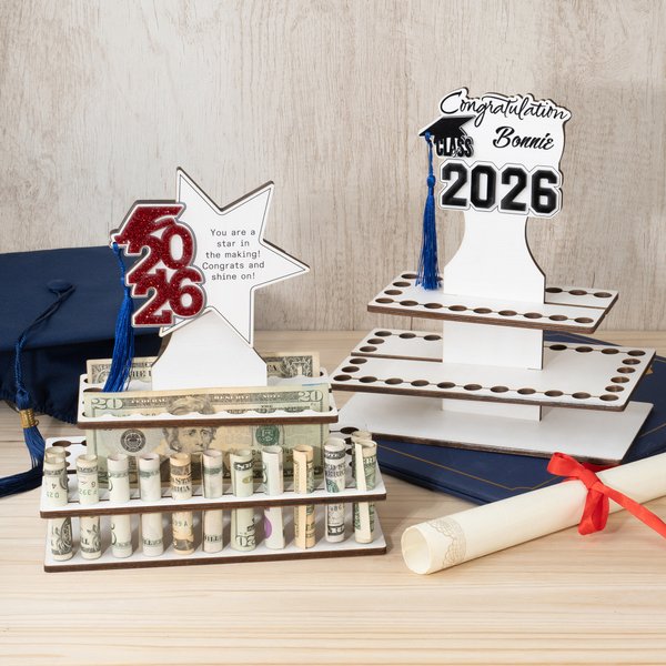 Portamonete personalizzato con nome e testo 50holes per i laureati della classe 2026