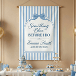 Personalisierte etwas blau, bevor ich tun Streifen Hintergrund mit Namen und Datum bedeutungsvoll Singles Party Geschenk für Braut Schwester Freundin