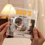 Personalized Daddy Papa Photo Square Acrylic Plaque with Nickname and Texts Father's Day Birthday Gift for Dad Grandpa