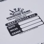 Personalised Multicolor Oil Change Windshield Stickers with Car Business Name  Clear Next Service Due Labels Daily Gift for Car Business Customer