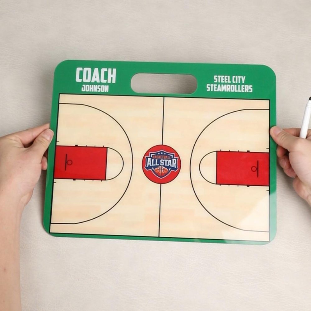 Personalised Durable Logo Basketball Ball Court Coach Tactic Board with Name and Marker Sports Training Game Day Gift for Ball Coaches Sports Lovers 3