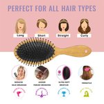 Brosse à cheveux fleur de naissance personnalisée avec nom Fête des mères Enterrement de vie de jeune fille Cadeau d'anniversaire pour femme
