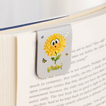 Personalisierte Cartoon Geburt Blume Schmetterling Magnetische PU Leder Lesezeichen Clip mit Namen Geburtstag zurück zu Schule Geschenk für Kinder Frauen