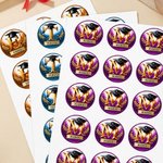 Gorra de Graduación Personalizada Pegatinas Impermeables Iniciales con Nombre Etiqueta de Favor Celebración Fiesta de Graduación Decoración para Graduados