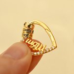 Collier personnalisé avec nom et pierres de naissance 1 à 8  au choix - Cadeau de la fête des Mères pour maman grand-mère