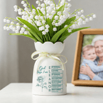 Personlig Gud säger att jag är Toile De Jouy Födelseblomma Keramisk vas med bibelnamn Födelsedag Mors dag present till mor Christian