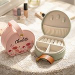 Personalisierte Multicolor Geburt Blume Schmetterling PU Leder Handheld-Schmuck-Box mit Namen Muttertag Geburtstag Geschenk für Frauen