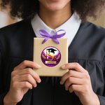 Gorra de Graduación Personalizada Pegatinas Impermeables Iniciales con Nombre Etiqueta de Favor Celebración Fiesta de Graduación Decoración para Graduados