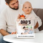 Personalized Daddy Papa Photo Square Acrylic Plaque with Nickname and Texts Father's Day Birthday Gift for Dad Grandpa