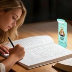 Lámpara de lectura recargable LED personalizada de plástico con personaje de dibujos animados de mariposa y nombre regalo de cumpleaños para lectores