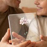Plaque acrylique personnalisée Papillon Fleur de naissance avec nom Fête des mères Anniversaire Cadeau pour elle