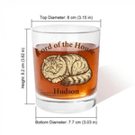 Personalisierte Pet Portrait 10 oz Rock Whiskey Glas mit Namen Geburtstag Memorial Geschenk für Tierliebhaber