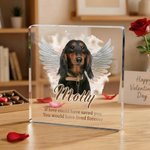 Adorno personalizado de acrílico con foto de mascota y nombre y texto Decoración para el hogar Regalo conmemorativo por simpatía para un amante de las mascotas