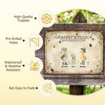 Personalized Duck Family Retro Garden Metal Sign with Name and Text Garden Decoration Mother's Day Birthday Gift for Grandma Mom