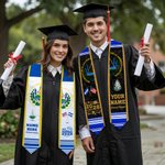 Personalized El Salvadoran Flag Graduation Stole with Name School Name and Year Graduation Gift for Class of 2026 Graduates