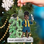 Personalized Cute Cartoon Character Acrylic Ornament with Name and Year Graduation Party Gift for Graduates